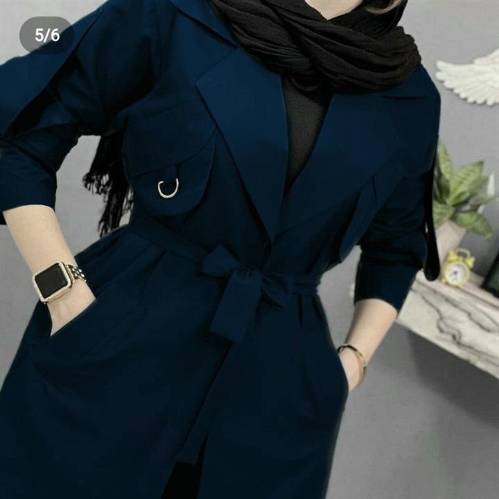 مانتو یقه انگلیسی نیکی جنس پرشیا دارای سایزبندی از 42 تا 48